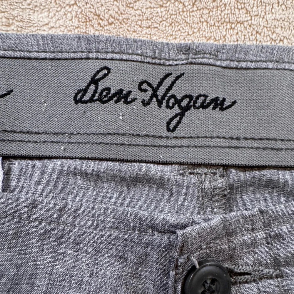 Ben Hogan Golf Shorts Mens Gray Heather Performance Stretch‎ Flat Front Sz 42